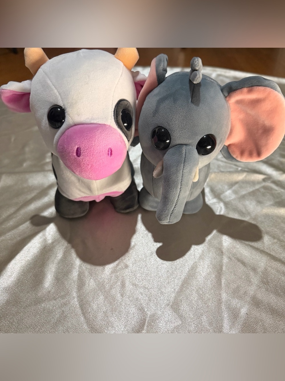 Adopt Me! 8" Collector Plush Cow and Elephant Stuffed Animal Toys Set
